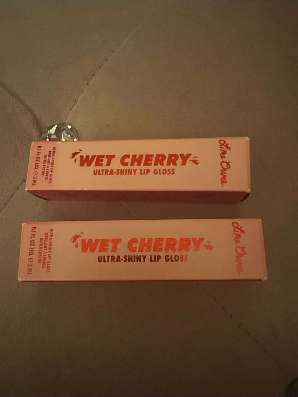 Lime Crime Wet Cherry Ultra-Shiny Lip Gloss Bundle(2).NIB